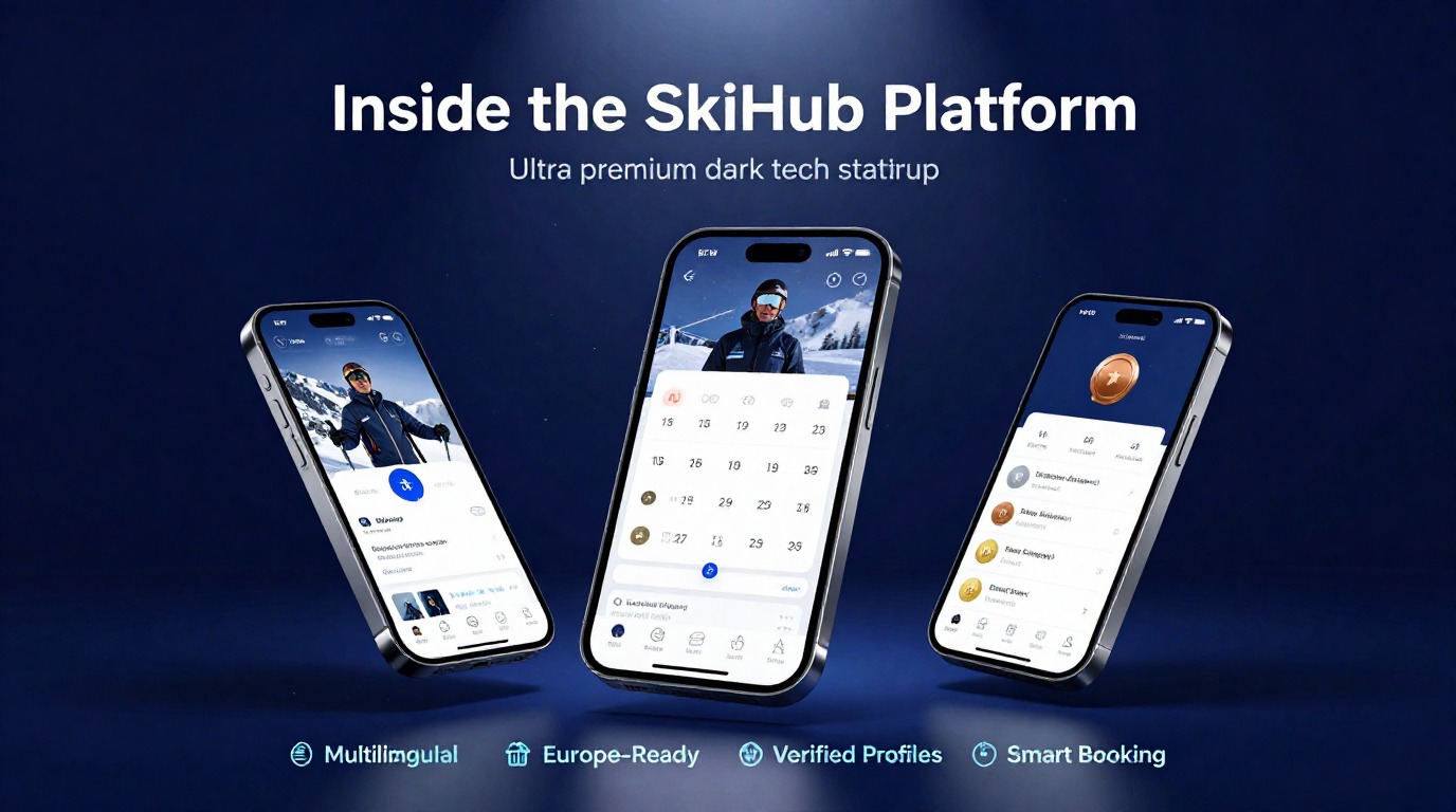SkiHub mobile app platform preview